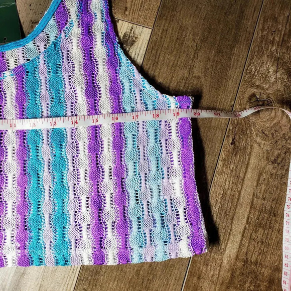 NWT Wild Fable Multicolor Cool Openwork Swing Tank Top Women's Size Large - Picture 13 of 15